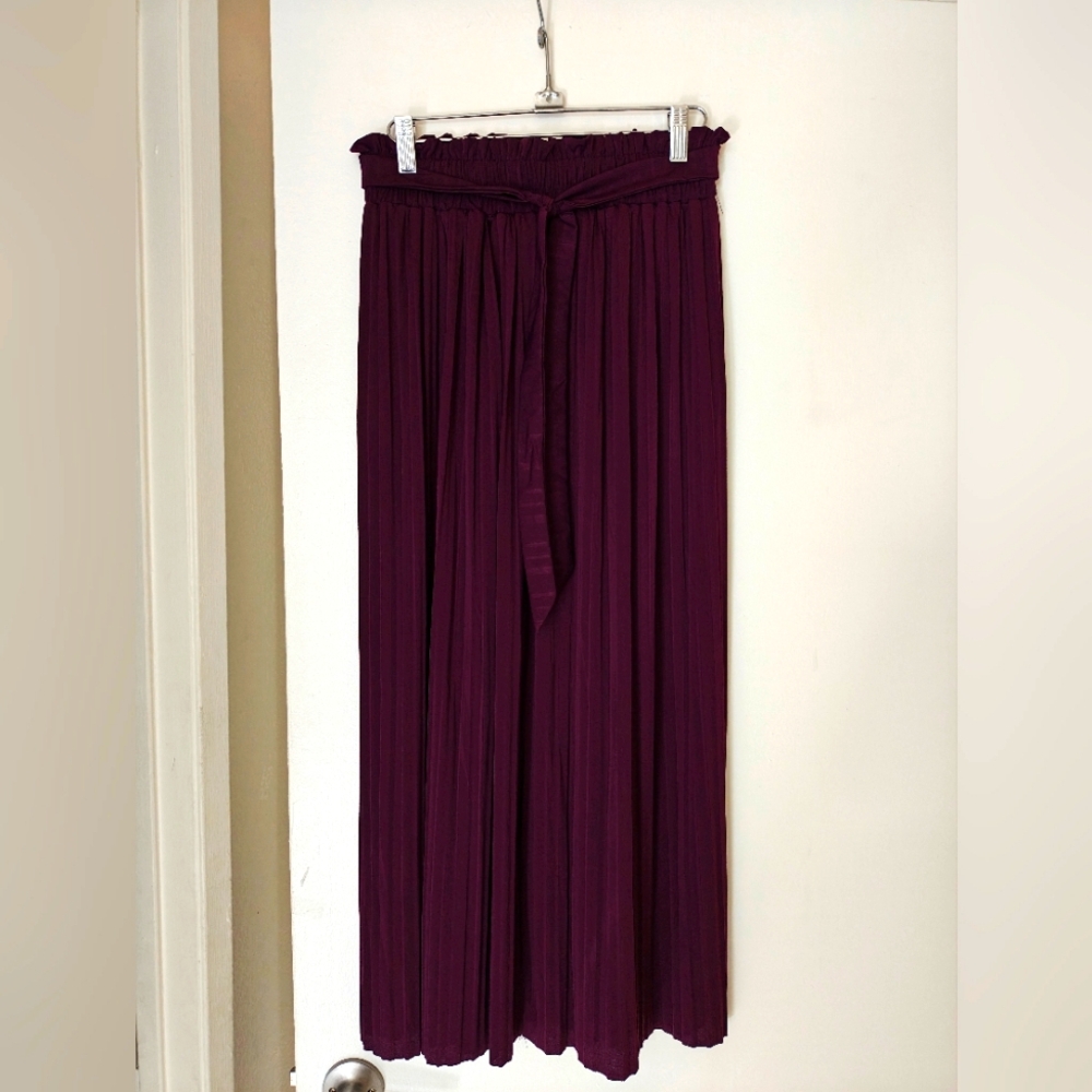 Deep purple ankle length skirt